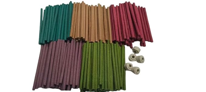 VIDHAN 5 in 1 DHOOP Dry Sticks Premium 4 inch bamboless Scented Colorful Herbal Dry Sticks (500 Grams) Bulk Pack - Image 3